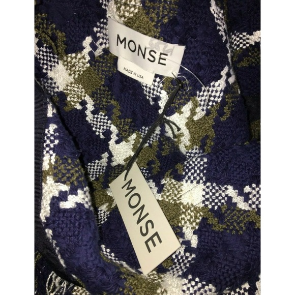 💙 MONSE Fringe Tweed Asymmetric Maxi Midi Dress 6 - Picture 10 of 11